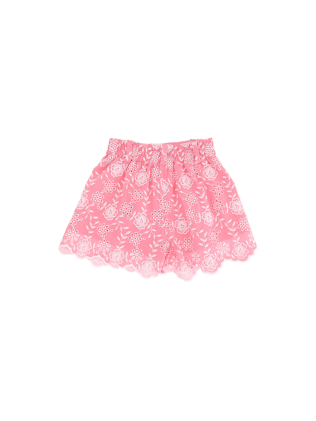 Monnalisa Broderie anglaise shorts with flowers