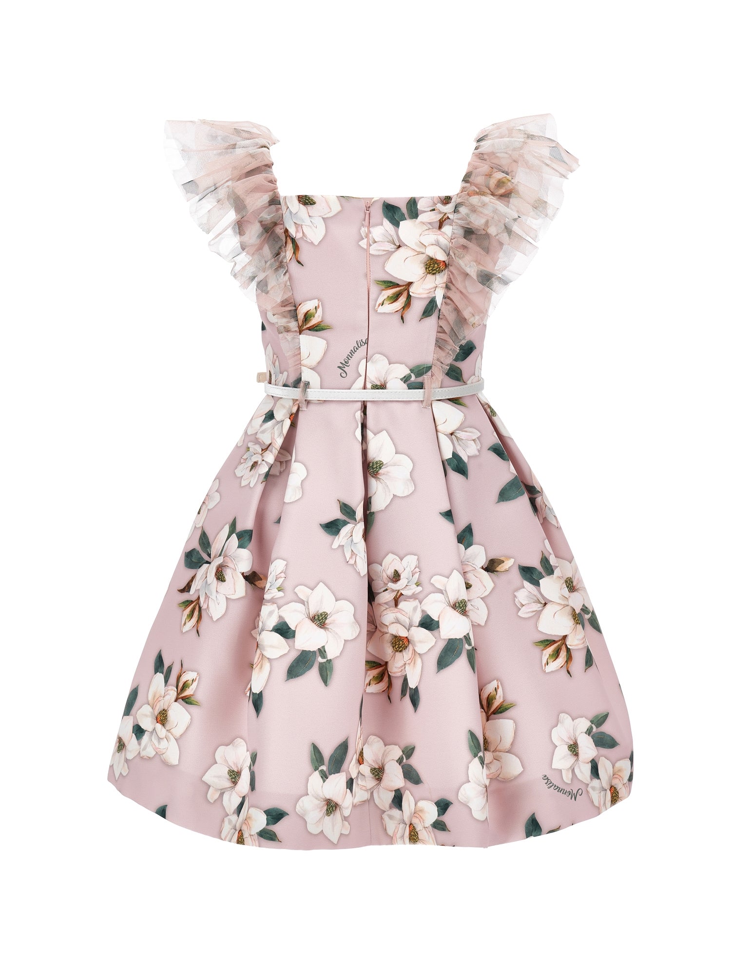 Monnalisa Chic Abito Scollo Volant Mikad