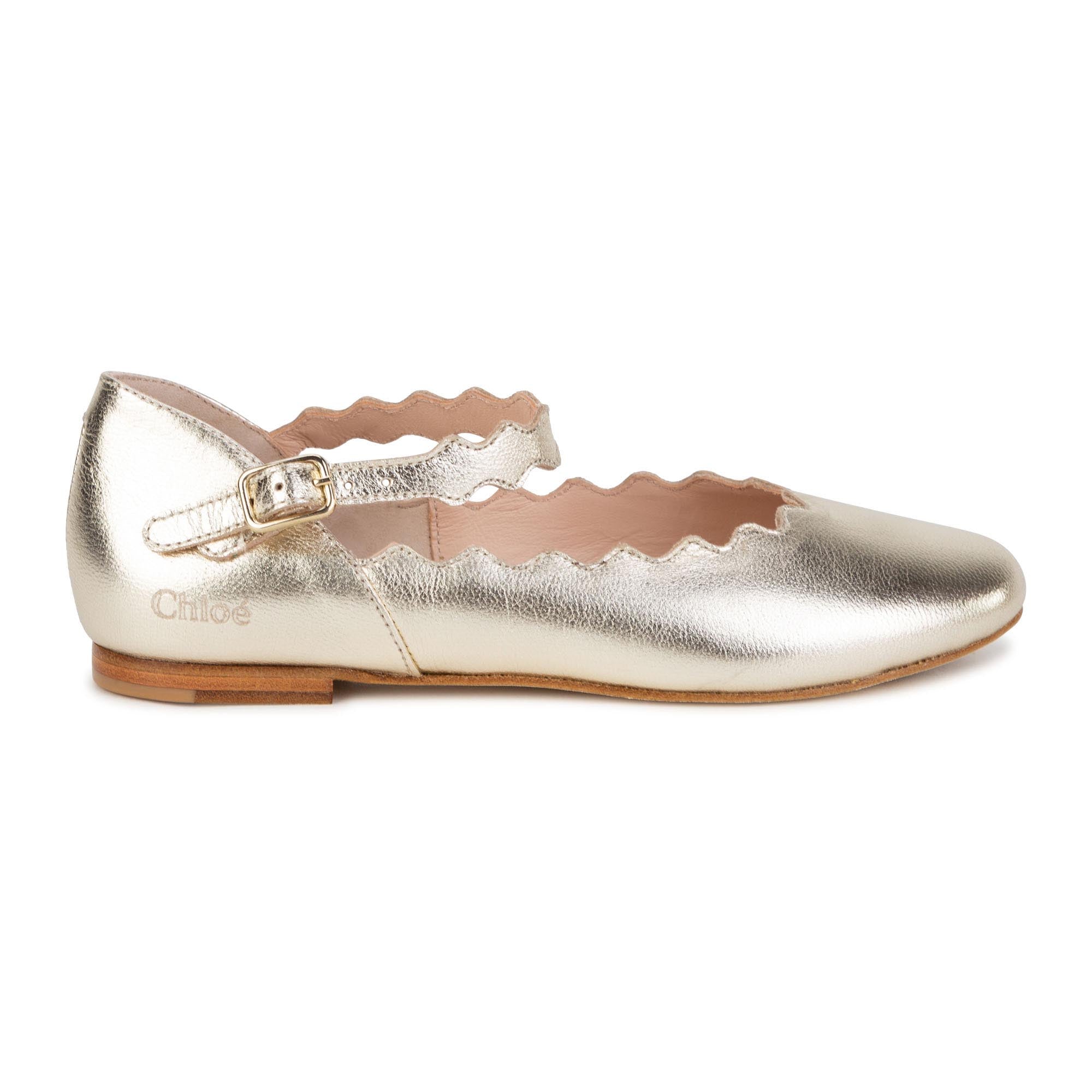 Chloe Light Gold Ballerina Shoes