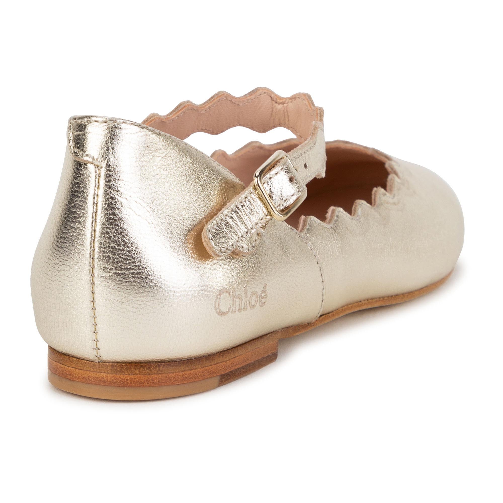 Chloe Light Gold Ballerina Shoes