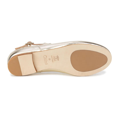 Chloe Light Gold Ballerina Shoes